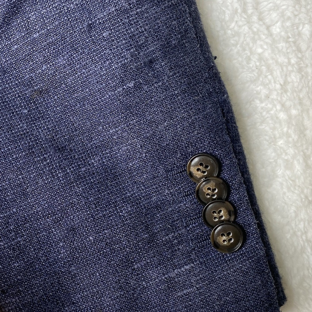 Men Suitsupply Blazer Lazio Single Breasted slim Silk Linen Wool Ethomas size 48 - Picture 8 of 16